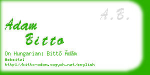 adam bitto business card